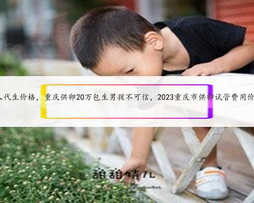 重庆找人代生价格，重庆供卵20万包生男孩不可信，2023重庆市供卵试管费用价格