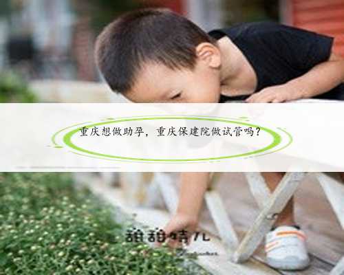 重庆想做助孕，重庆保建院做试管吗？